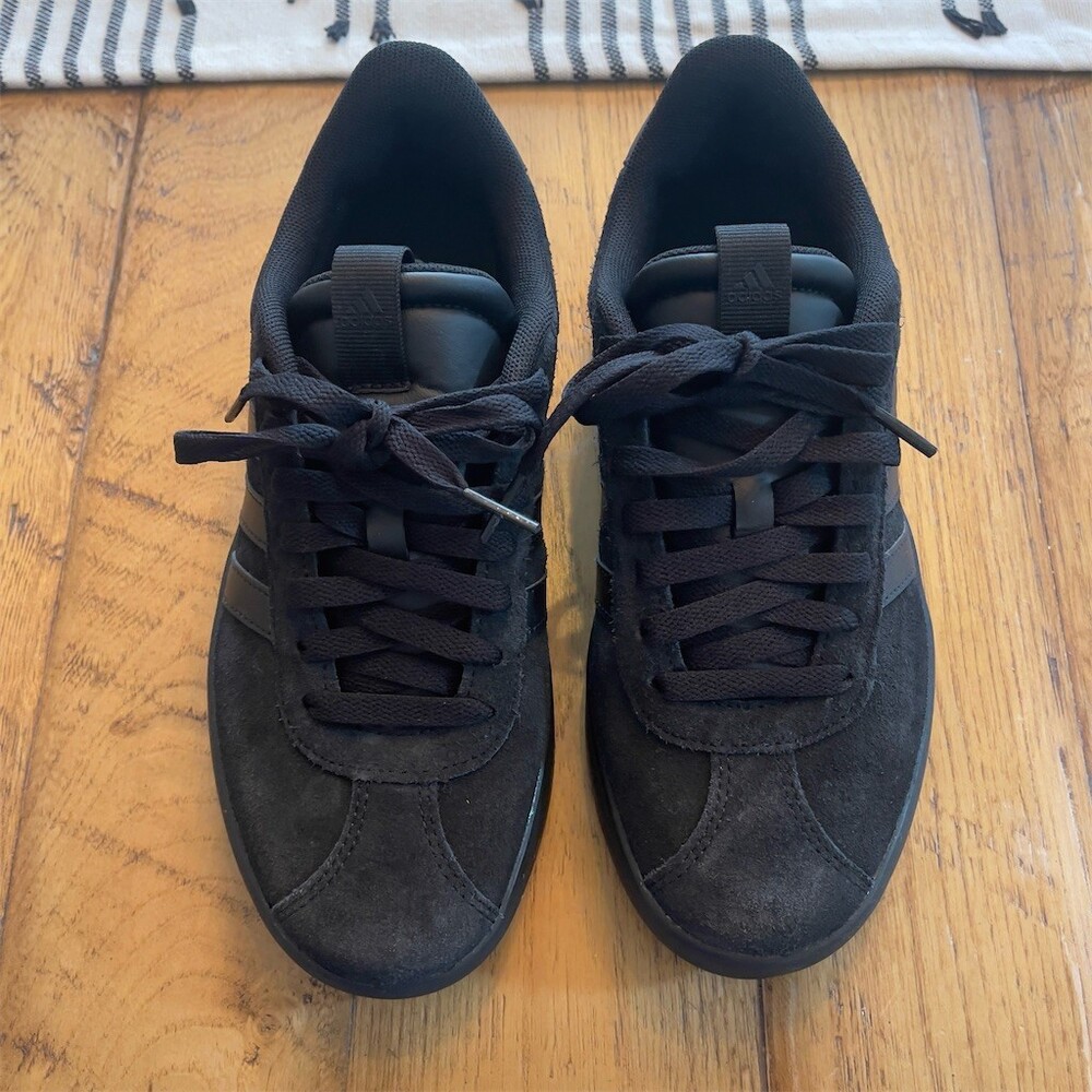 Adidas VL Court 3.0 Men's Sneakers Triple Black Low Top Size 6
